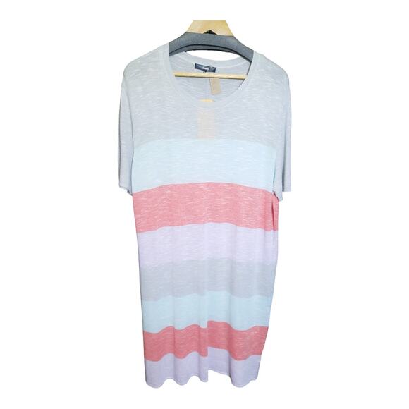 Andree' by Unit Womens Color Block Knit Tee Shirt Dress Size 3X NWT - Picture 1 of 6